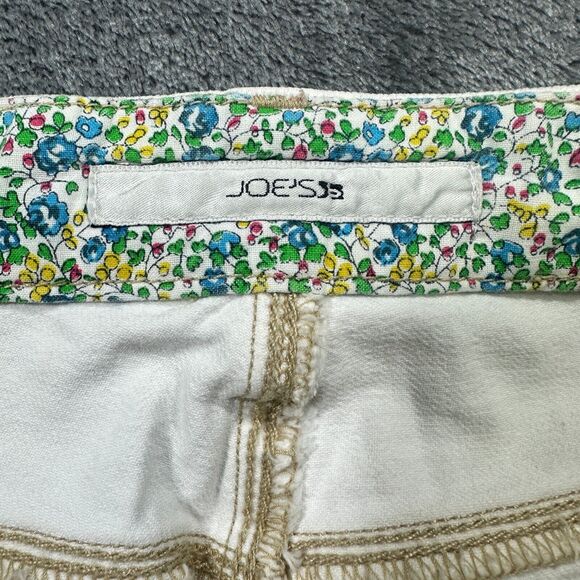 JOE'S Jeans Women's 24 White Socialite Kicker Flip Pockets Cropped Denim Pants - Picture 4 of 13